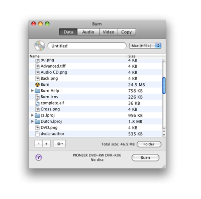 Cd dvd burning software for mac os x 10 12
